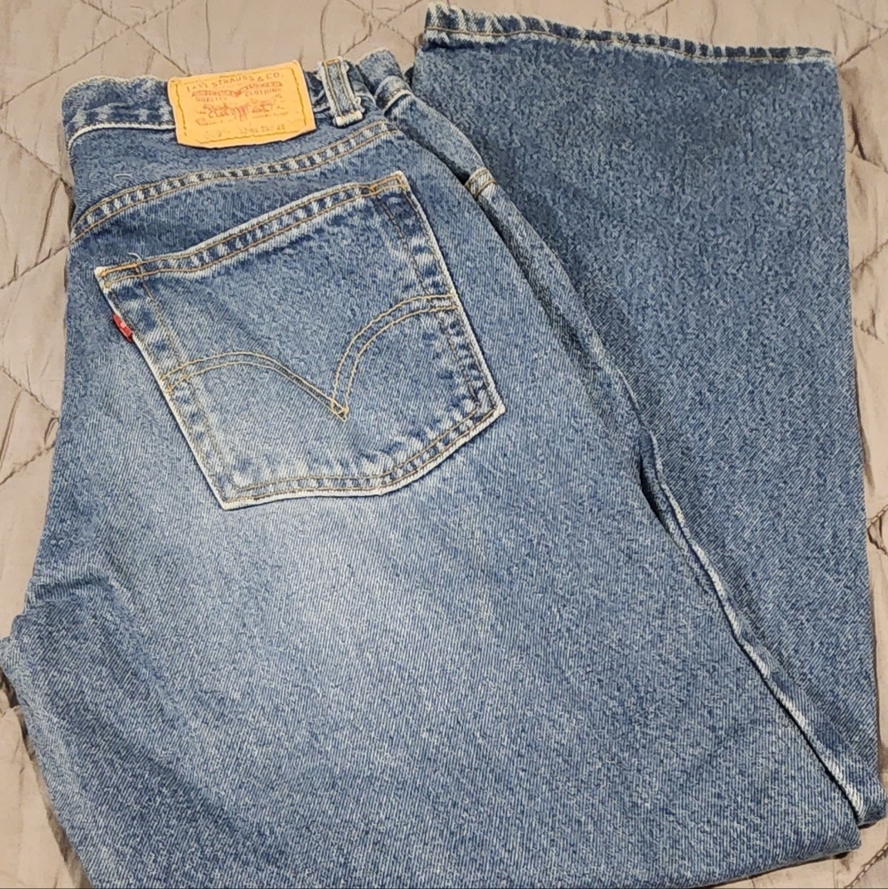 Levi's 569 Blue Denim Women's Size 16 28.5x28 Loose Straight Regular Jeans